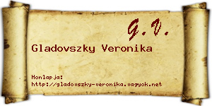 Gladovszky Veronika névjegykártya
